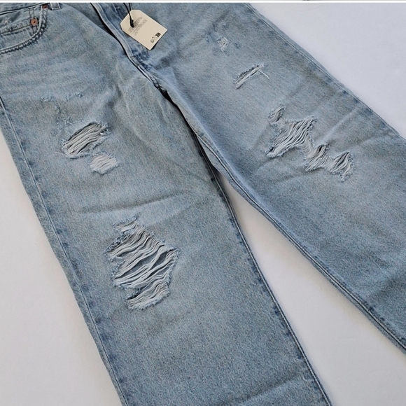 Levi's Ribcage Straight Jeans Hang Up Sz 27 - Picture 14 of 16